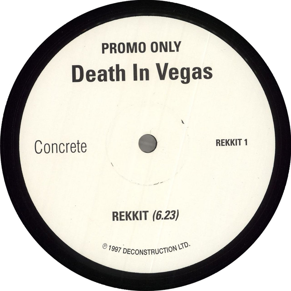 Death In Vegas Rekkit UK Promo 12" vinyl single (12 inch record / Maxi-single) REKKIT1