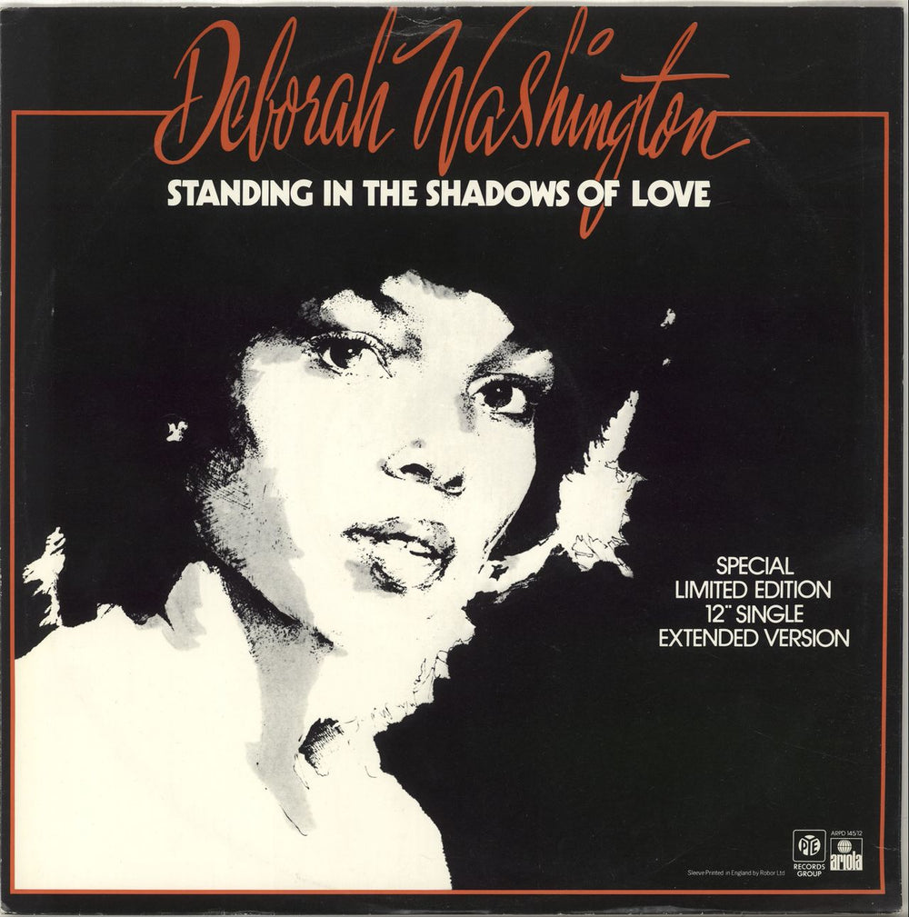 Deborah Washington Standing In The Shadows Of Love UK Promo 12" vinyl single (12 inch record / Maxi-single) AROD145