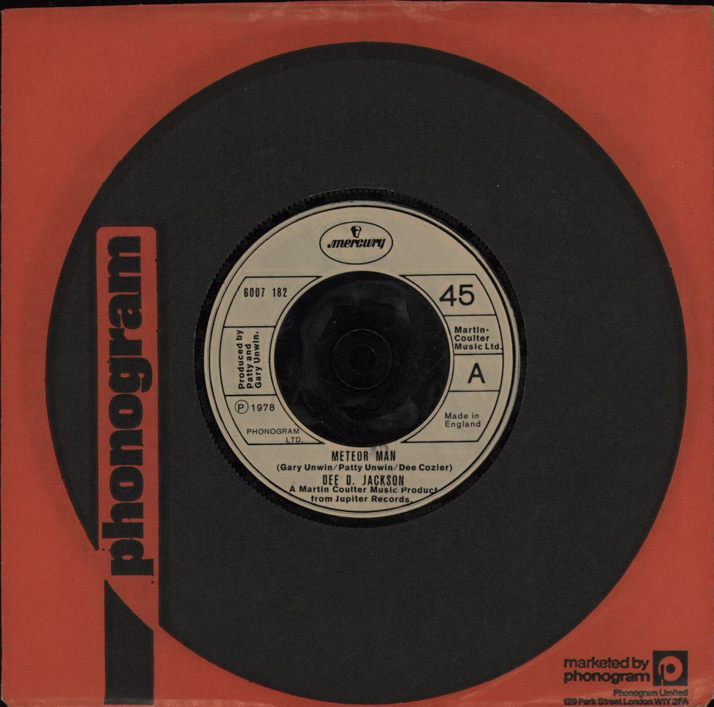 Dee D. Jackson Meteor Man UK 7" vinyl single (7 inch record / 45) 6007182