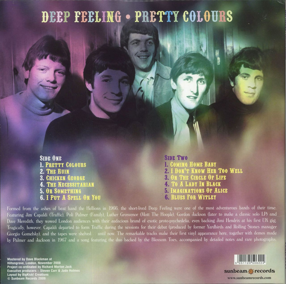 Deep Feeling Pretty Colours UK vinyl LP album (LP record) 5051125506224