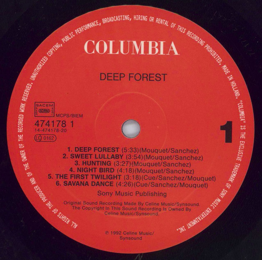 Deep Forest Deep Forest UK vinyl LP album (LP record) DFOLPDE240901