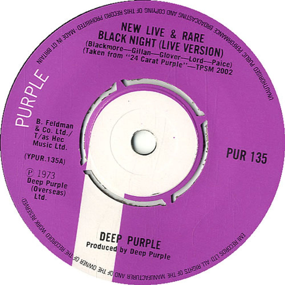 Deep Purple New Live & Rare EP UK 7" vinyl single (7 inch record / 45) PUR135