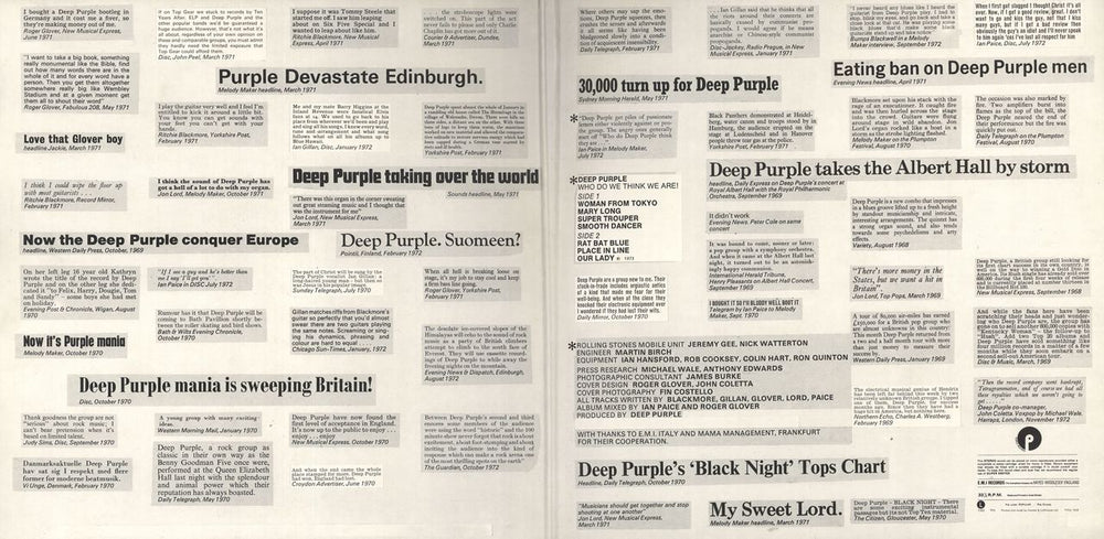 Deep Purple Who Do We Think We Are - 1st + Insert UK vinyl LP album (LP record)