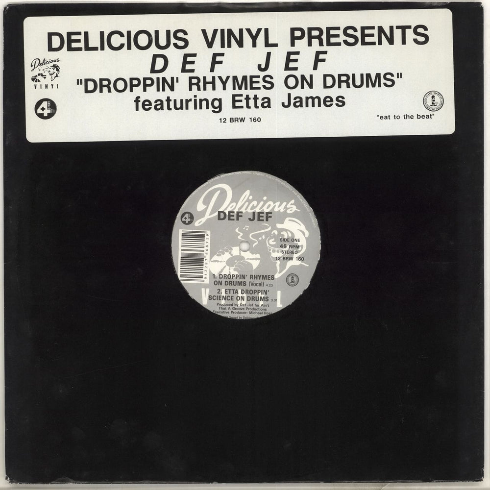 Def Jef Droppin' Rhymes On Drums UK 12" vinyl single (12 inch record / Maxi-single) 12BRW160