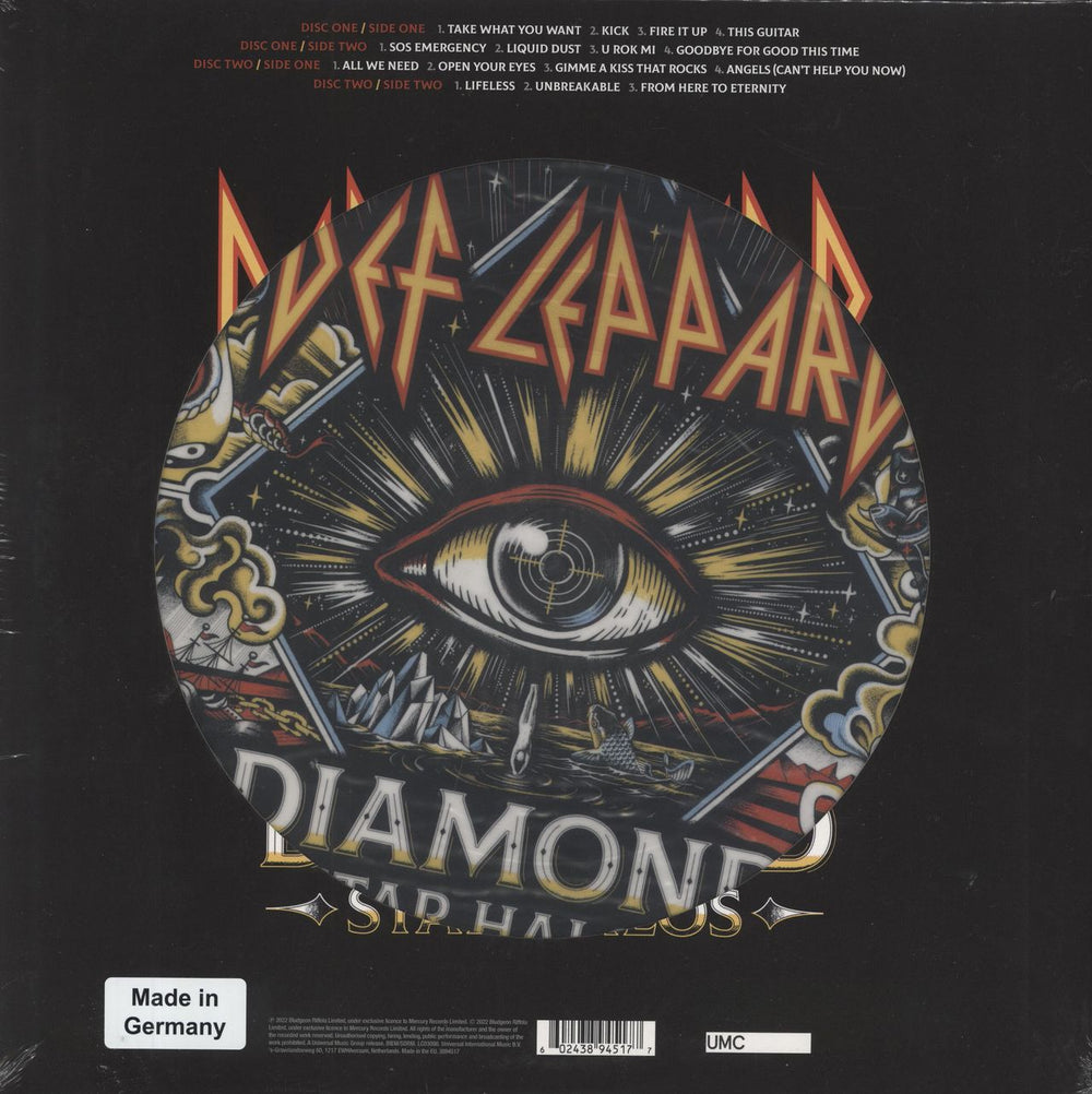 Def Leppard Diamond Star Halos - Sealed UK picture disc LP (vinyl picture disc album) 602438945177