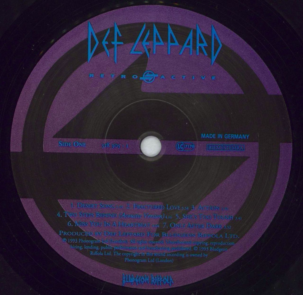 Def Leppard Retro Active - Hype Stickered - VG UK vinyl LP album (LP record) DEFLPRE827890