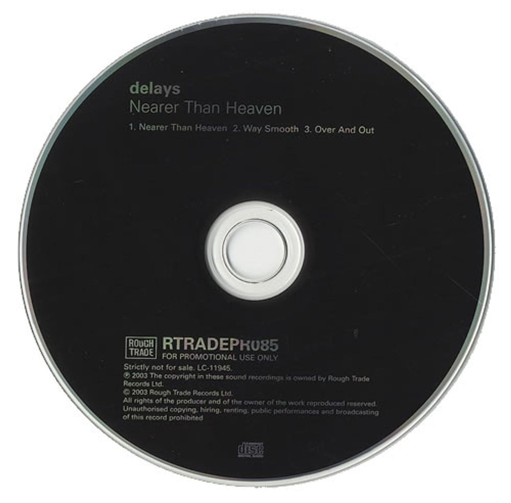 Delays Nearer Than Heaven UK Promo CD single (CD5 / 5") RTRADEPR085