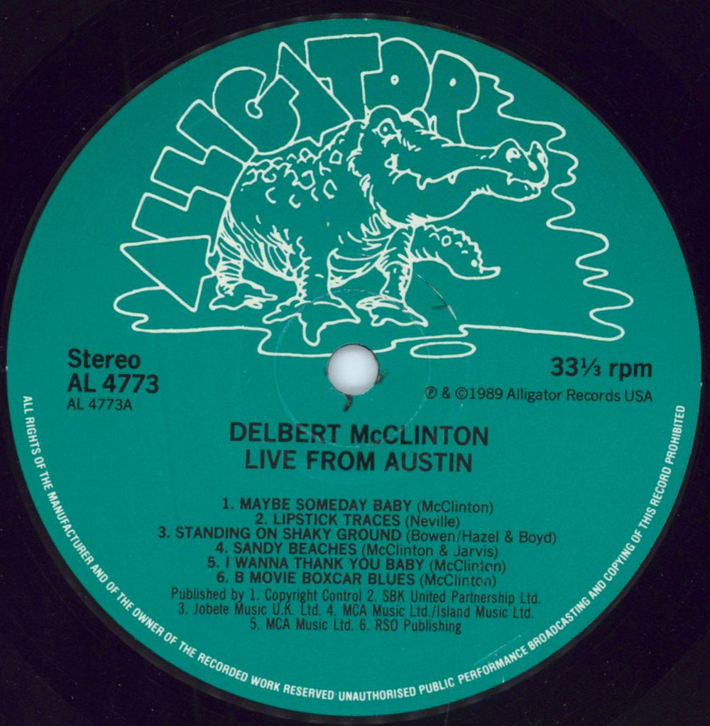 Delbert McClinton Live from Austin US vinyl LP album (LP record) DDZLPLI796955