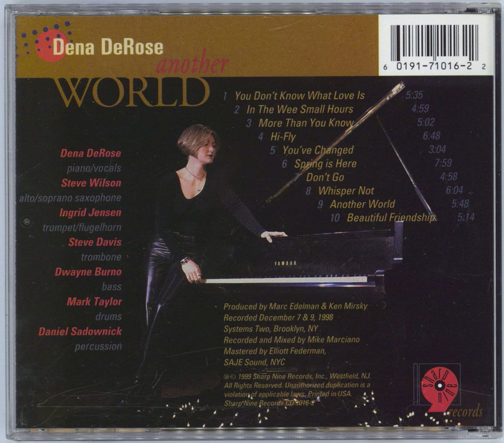 Dena DeRose Another World US CD album (CDLP) 601917101622