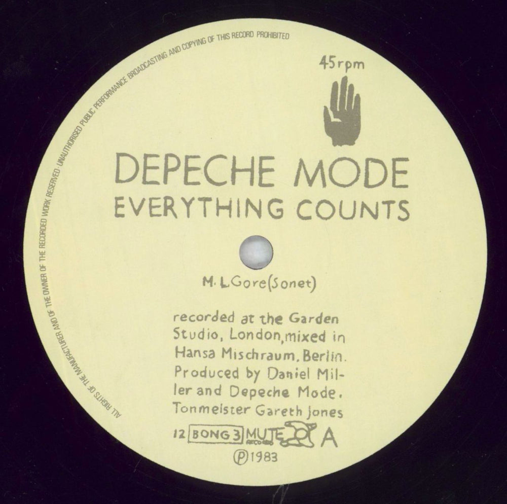 Depeche Mode Everything Counts [In Larger Amounts] UK 12" vinyl single (12 inch record / Maxi-single) DEP12EV826966