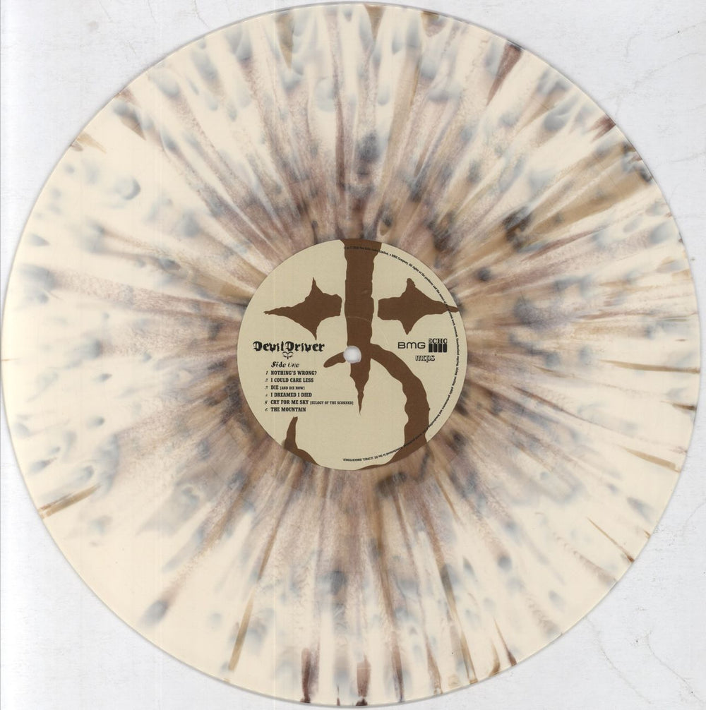 DevilDriver DevilDriver - White, Orange & Gold Splatter UK vinyl LP album (LP record) 1Q0LPDE817531