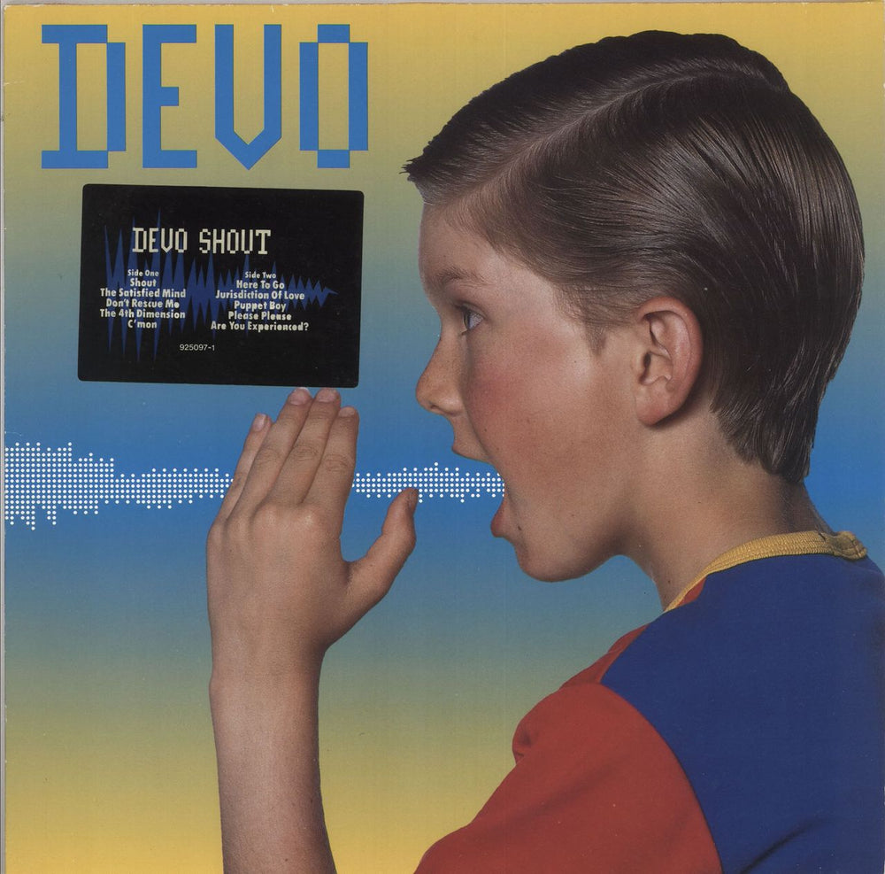 Devo Shout - Stickered German vinyl LP album (LP record) 925097-1