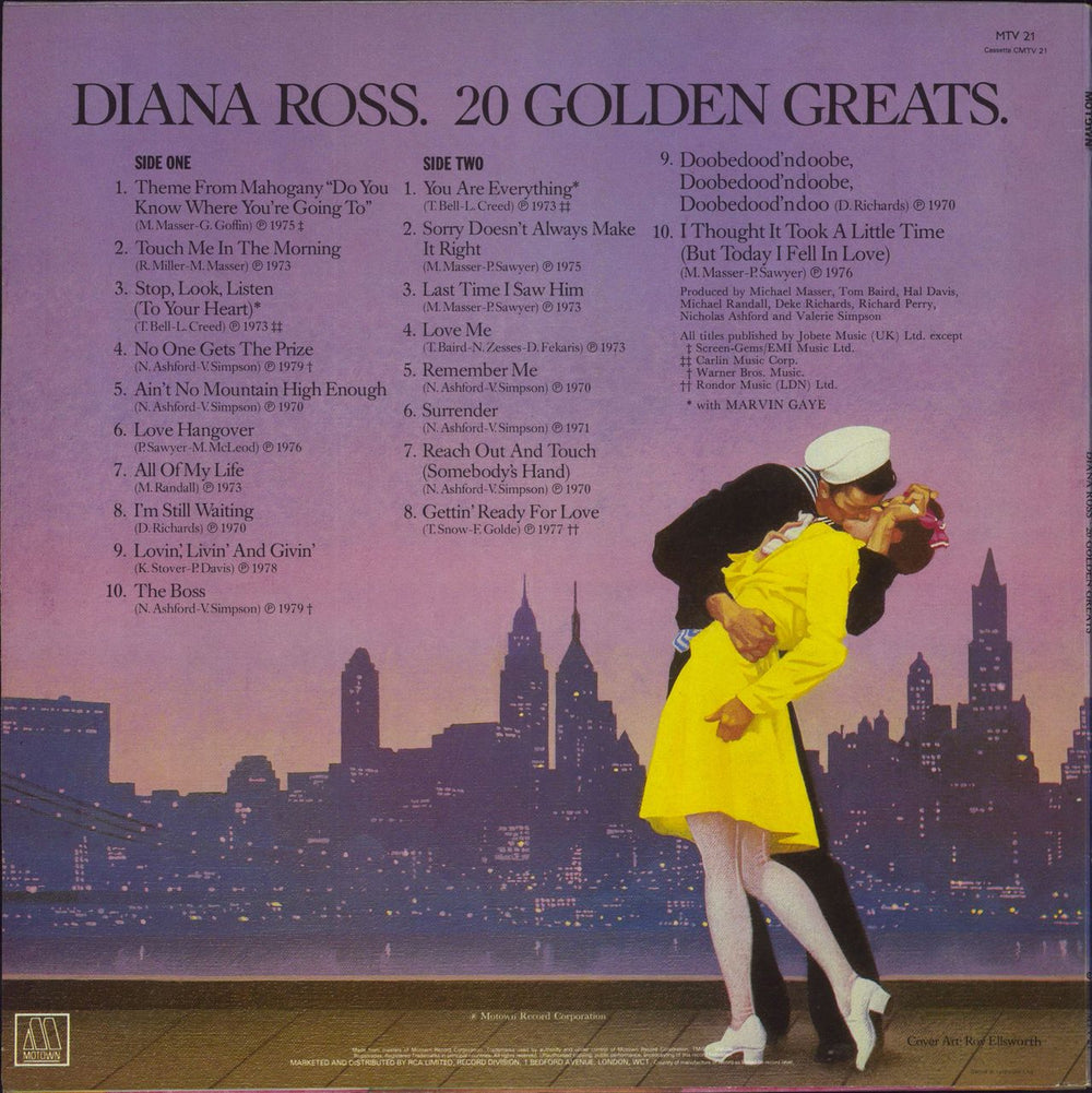 Diana Ross 20 Golden Greats UK vinyl LP album (LP record)