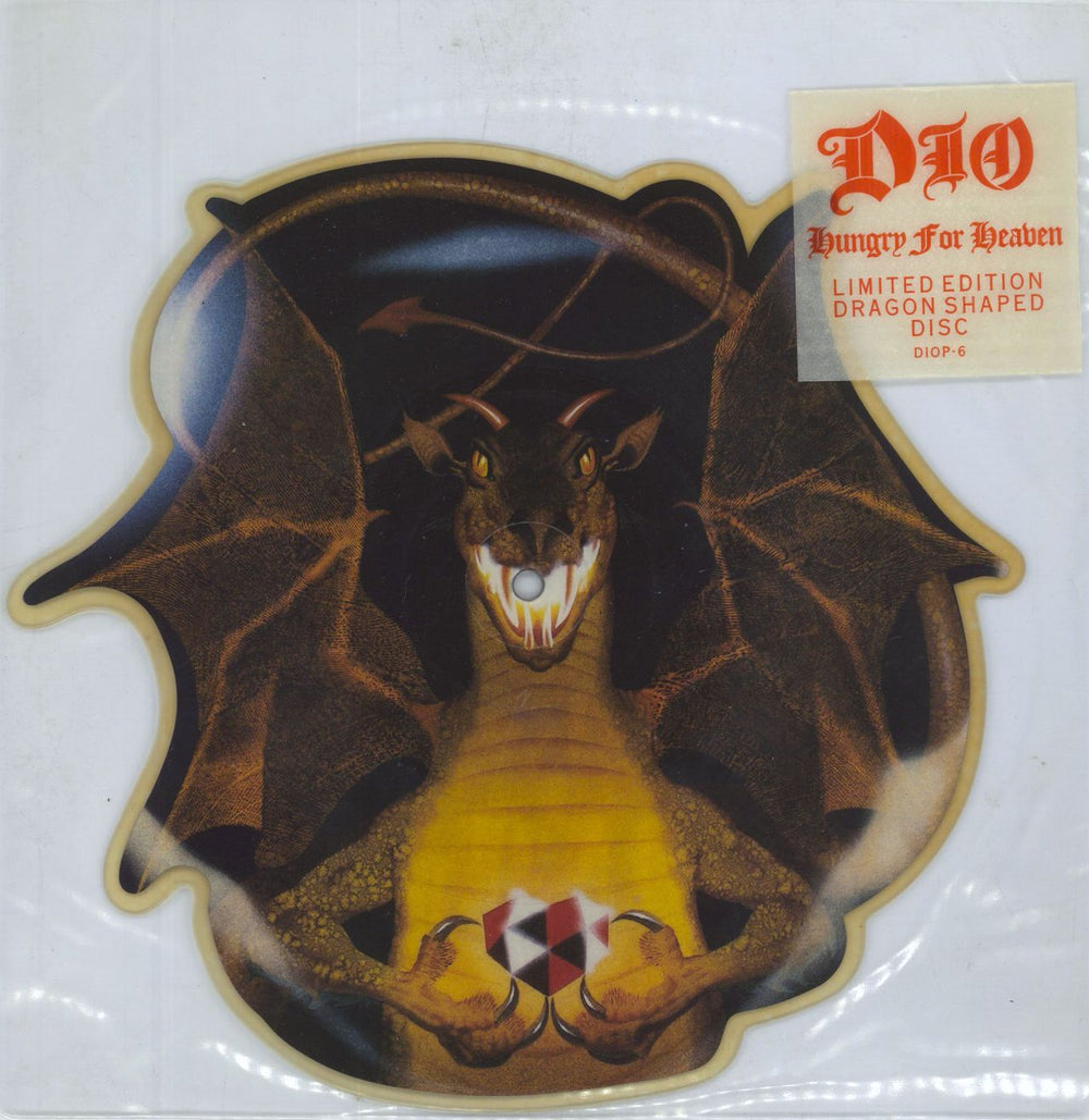 Dio Hungry For Heaven - Hype Stickered - EX UK shaped picture disc (picture disc vinyl record) DIOP6