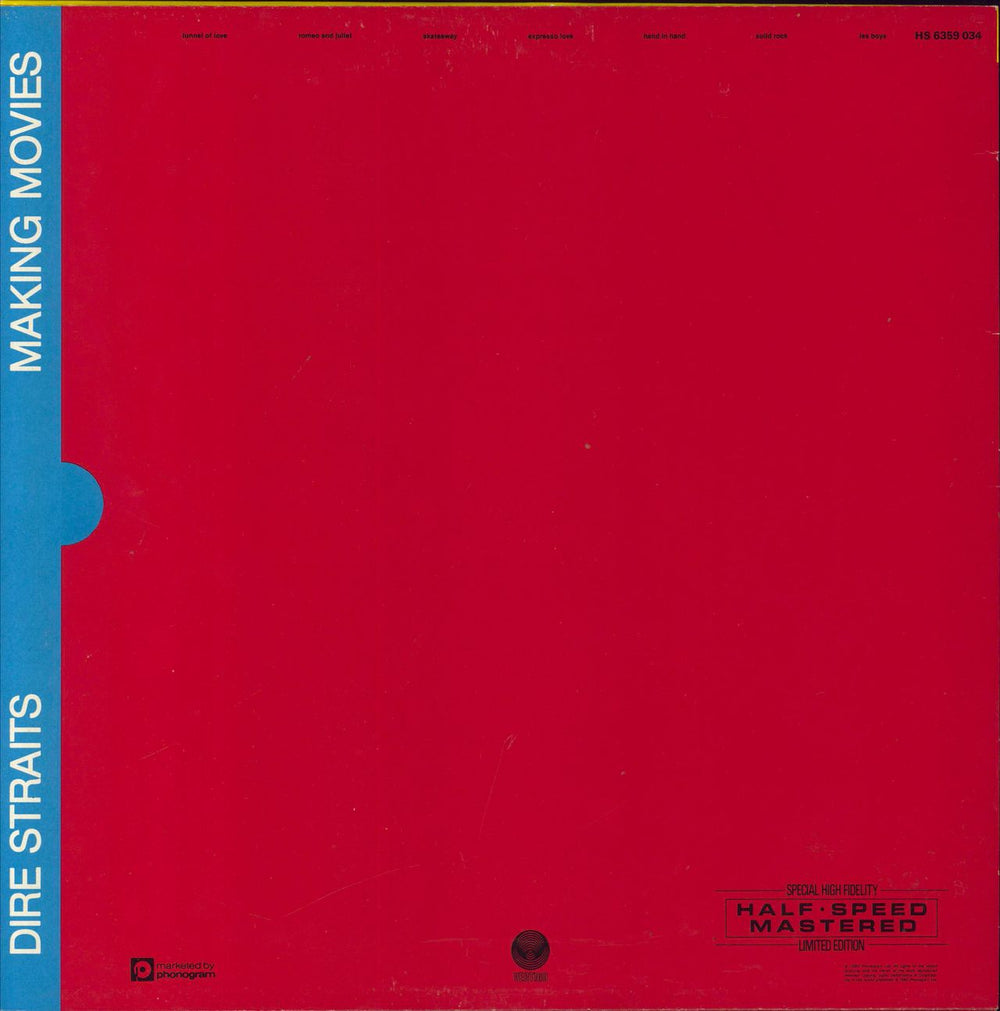 Dire Straits Making Movies: Half Speed Mastered - EX UK vinyl LP album (LP record)