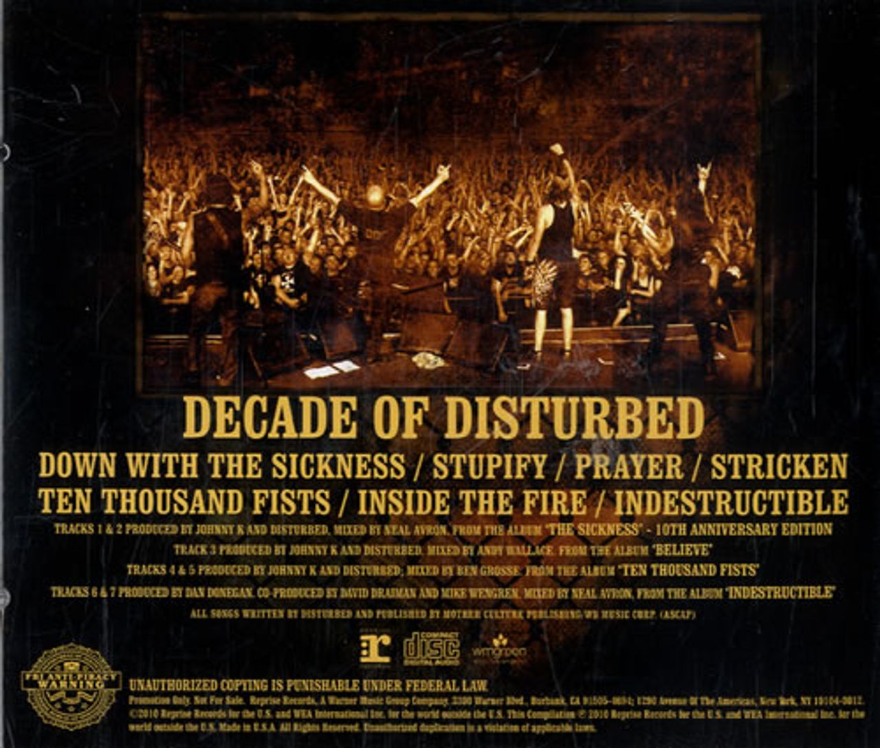 Disturbed the hot sale sickness cd