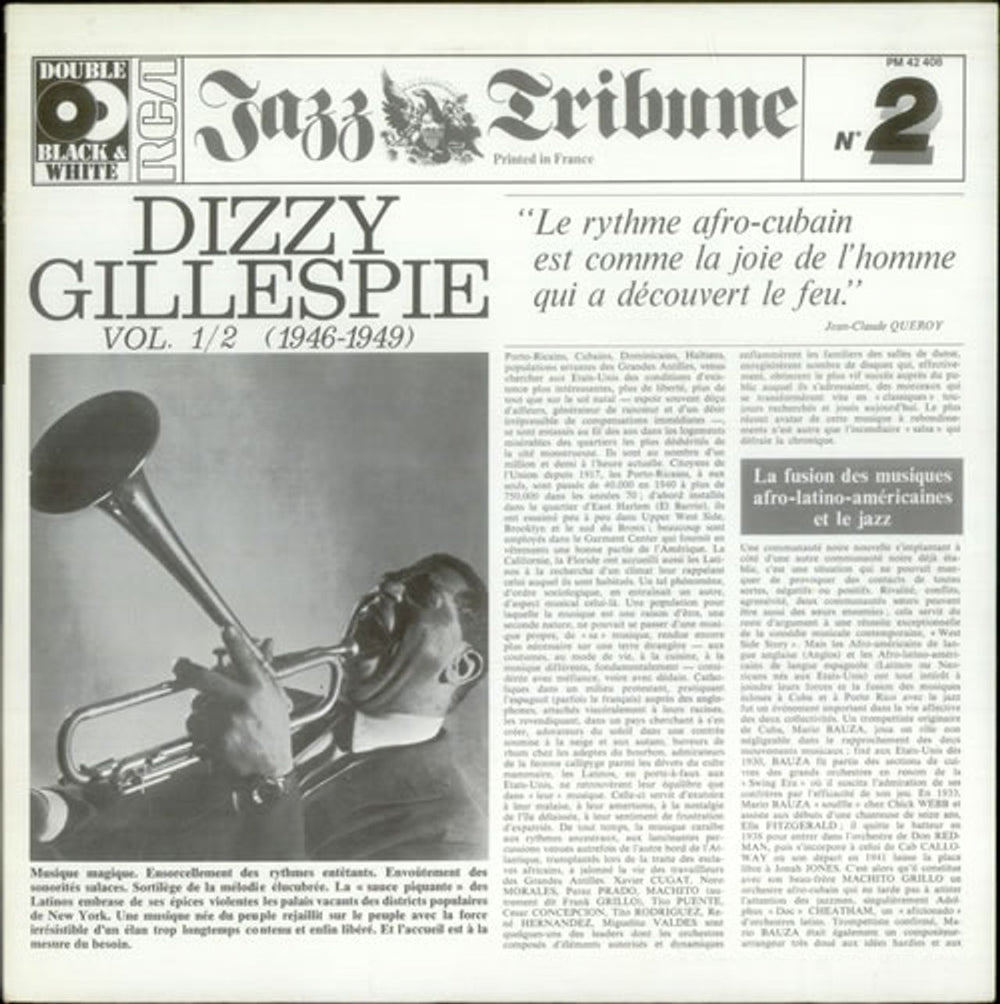 Dizzy Gillespie Vol. 1/2 French 2-LP vinyl record set (Double LP Album) PM42408