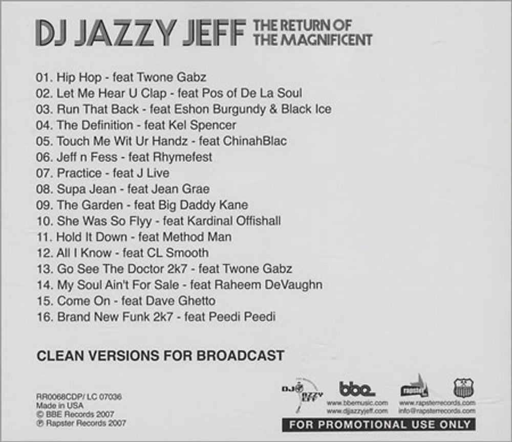 DJ Jazzy Jeff & The Fresh Prince The Return Of The Magnificent 