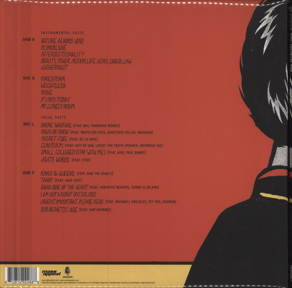 DJ Shadow Our Pathetic Age US 2-LP vinyl record set (Double LP Album)