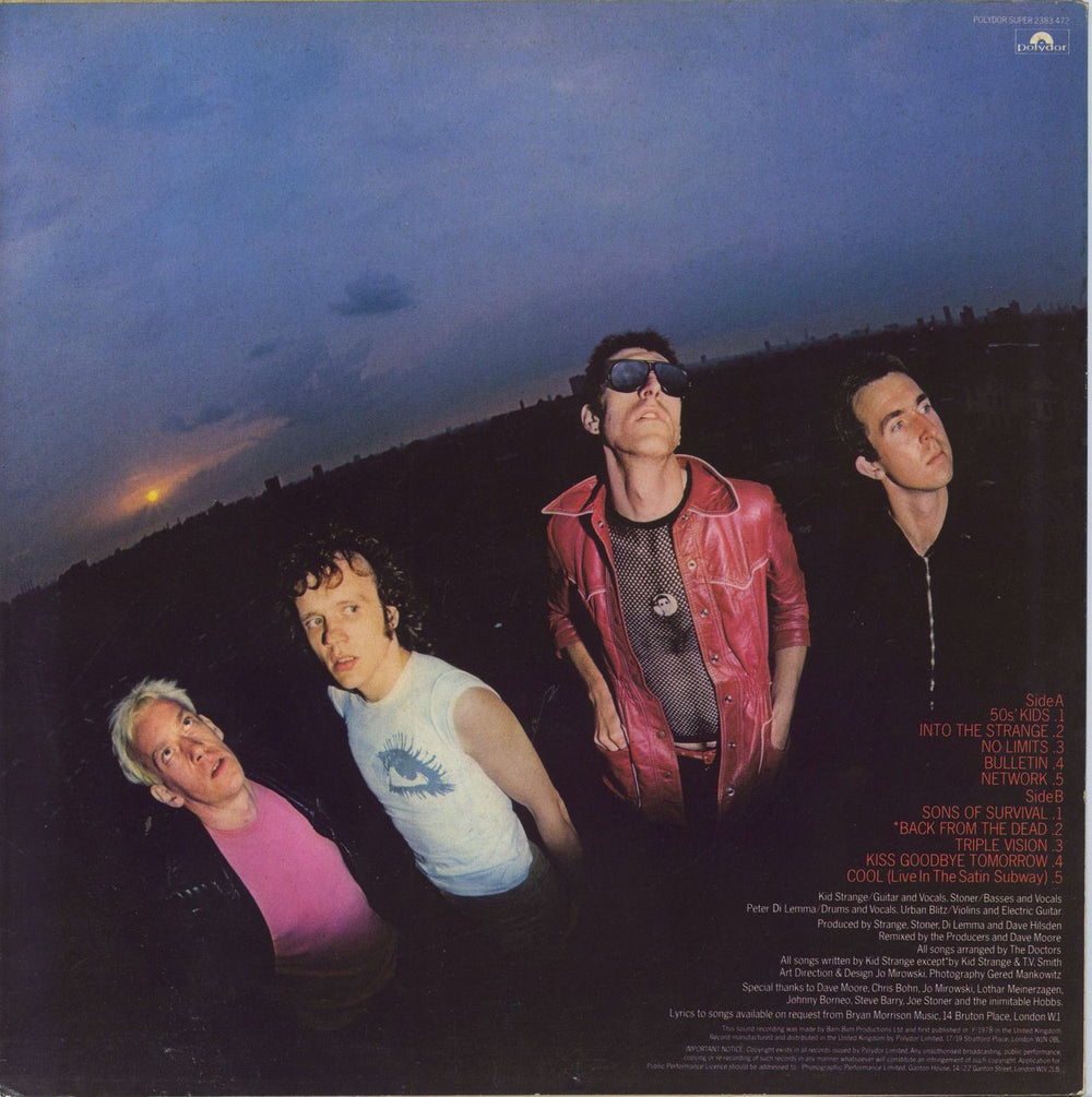 Doctors Of Madness Sons Of Survival UK vinyl LP album (LP record)