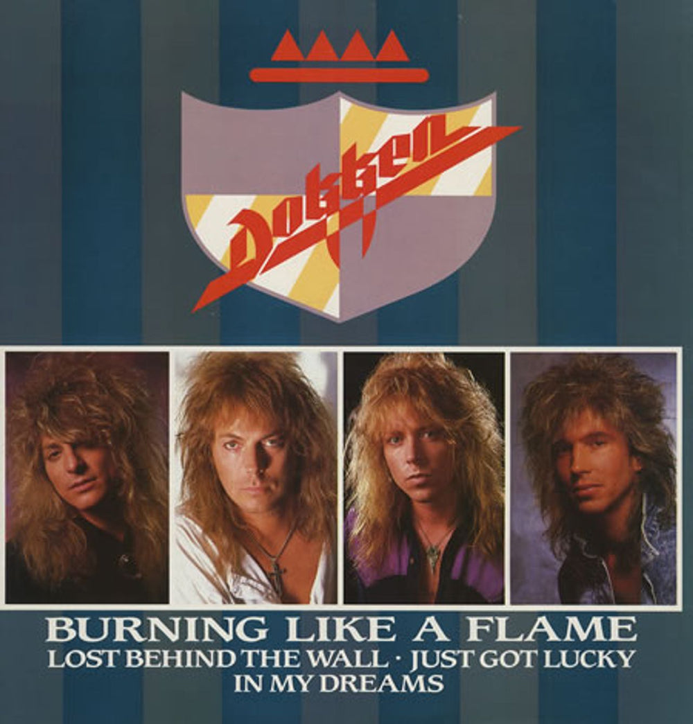 Dokken Burning Like A Flame UK 12" vinyl single (12 inch record / Maxi-single) EKR67T