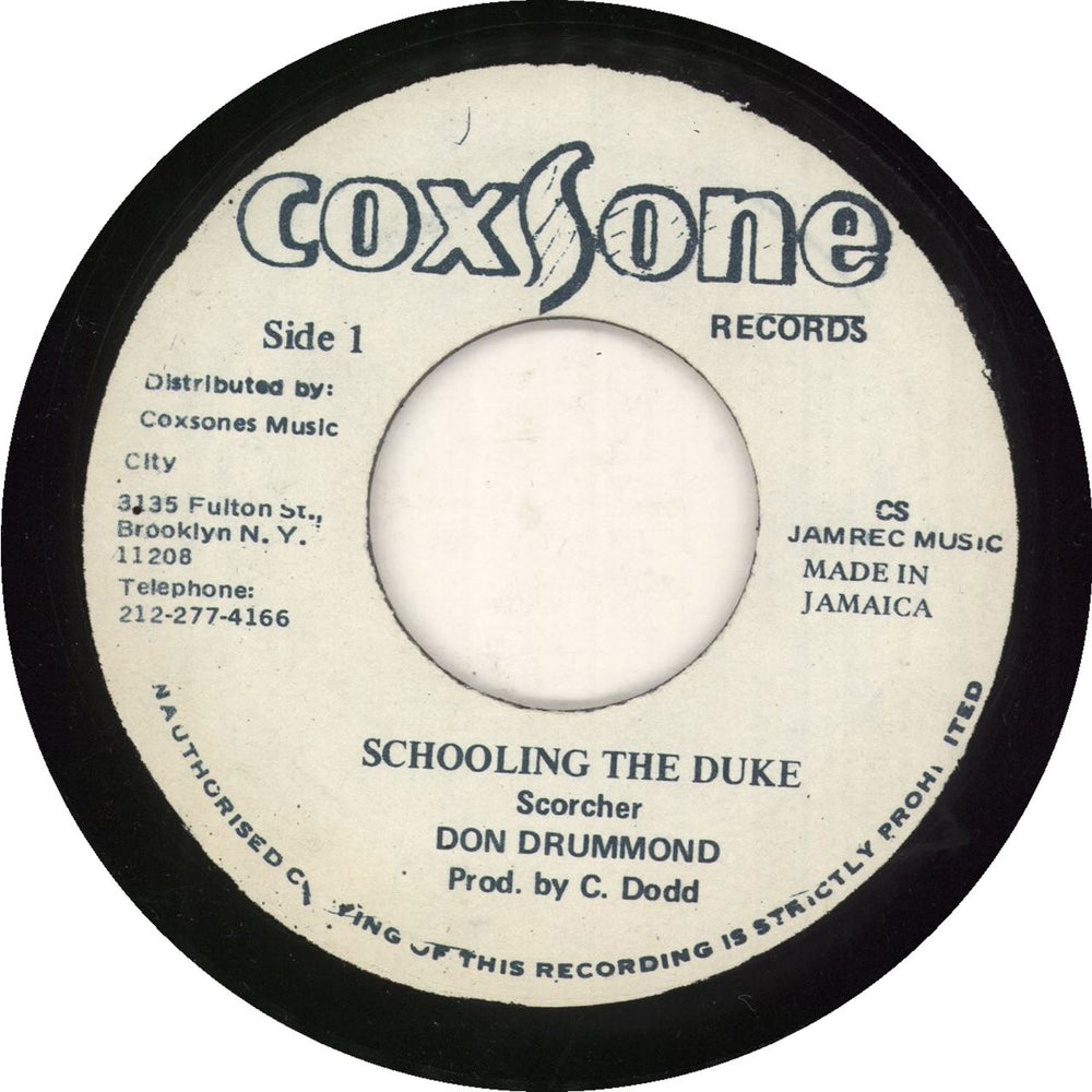 Don Drummond Schooling The Duke Jamaican 7" vinyl single (7 inch record / 45)