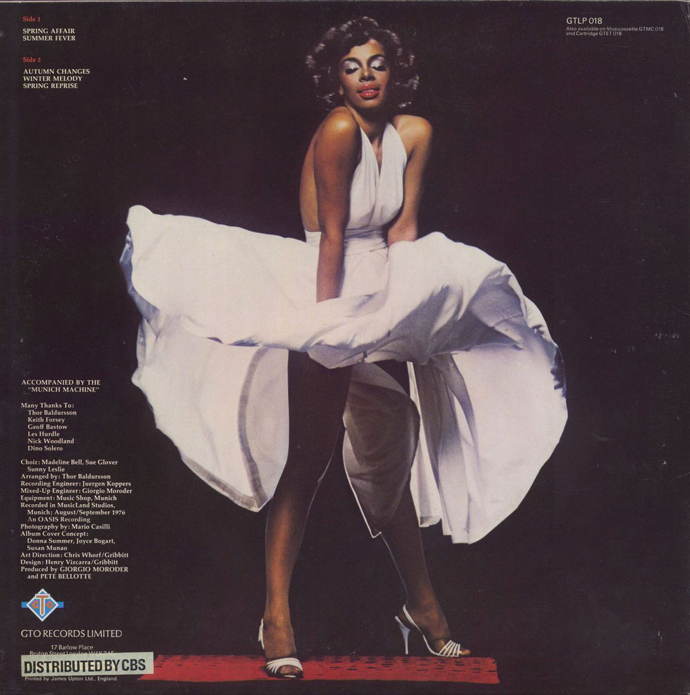 Donna Summer Four Seasons Of Love + calendar - EX UK vinyl LP album (LP record)