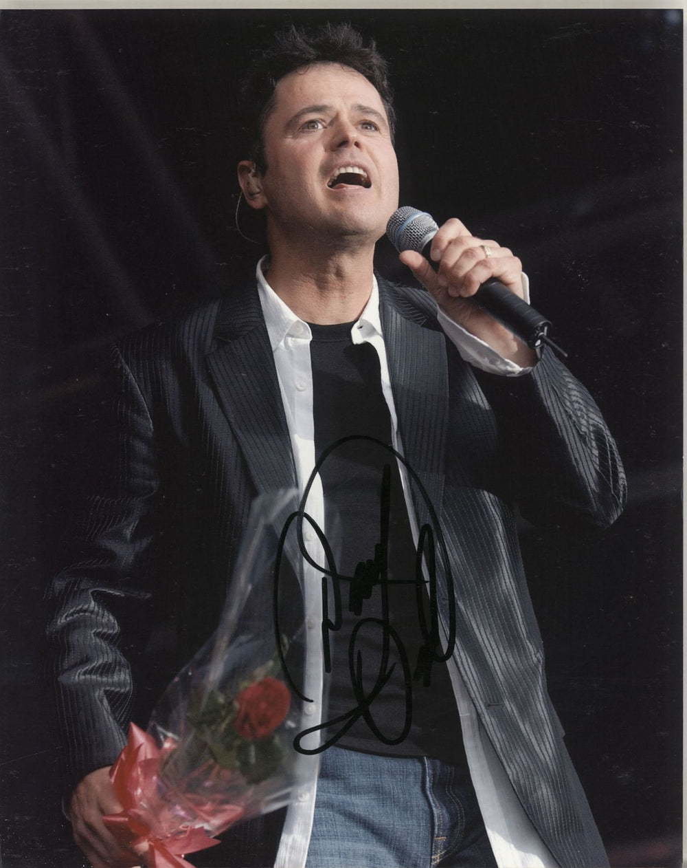 Donny Osmond Signed Photograph UK photograph SIGNED PHOTO