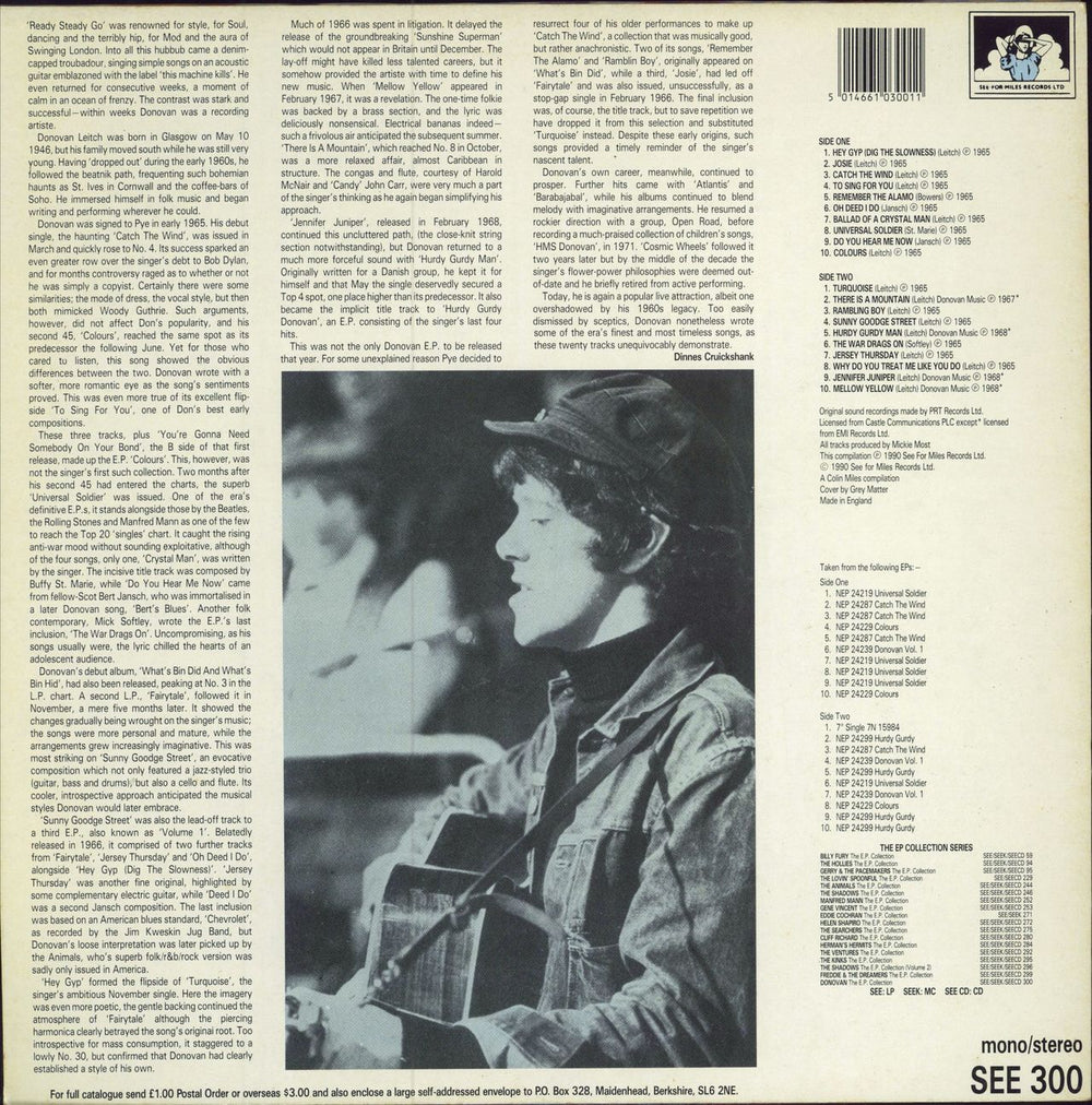 Donovan The E.P. Collection UK vinyl LP album (LP record) 5014661030011