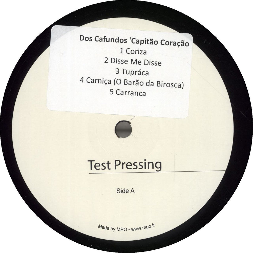 Dos Cafundós Capitão Coração - Test Pressing UK vinyl LP album (LP record) FARO167LP