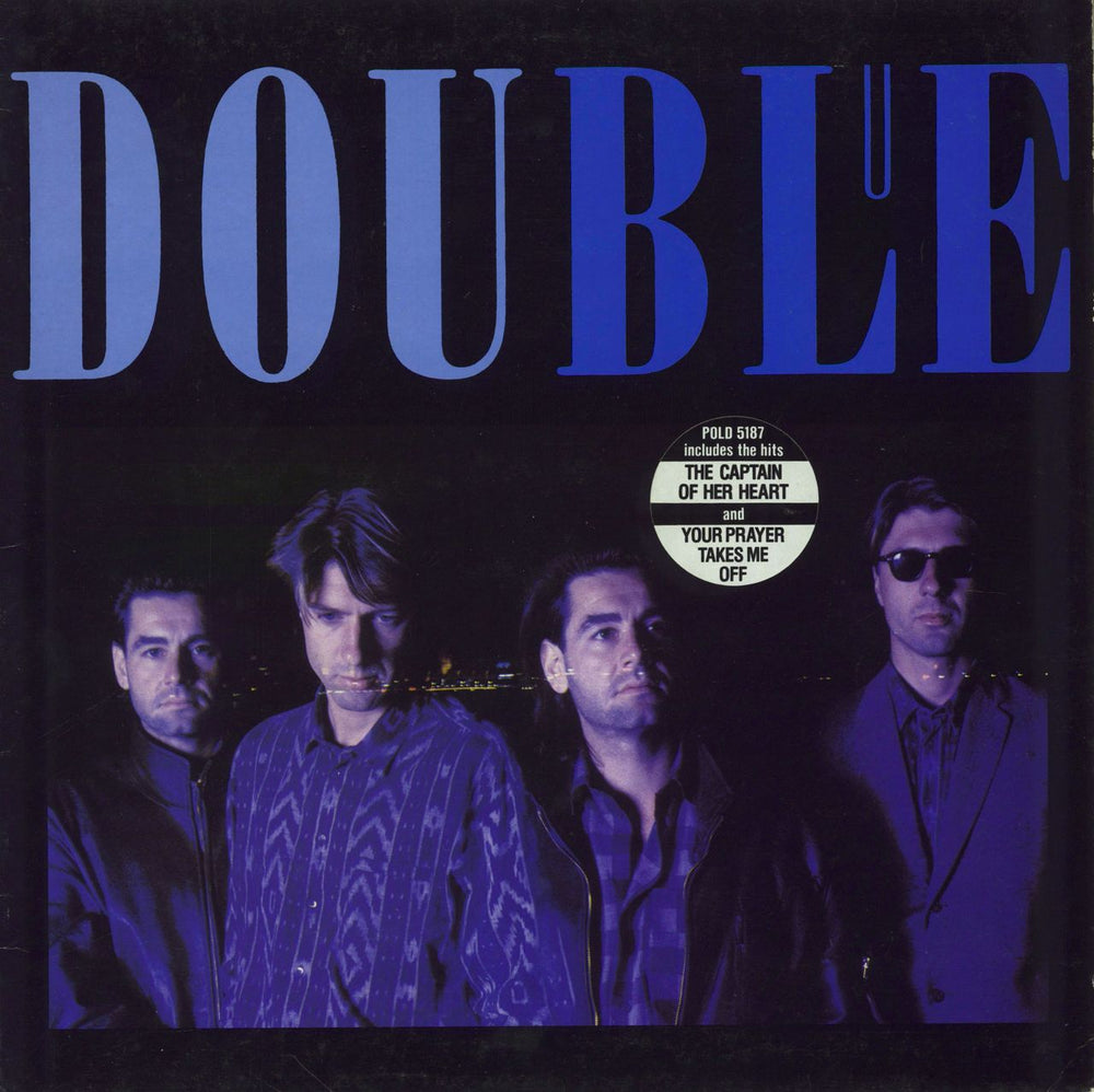 Double Blue - Stickered Sleeve + Insert UK vinyl LP album (LP record) POLD5187