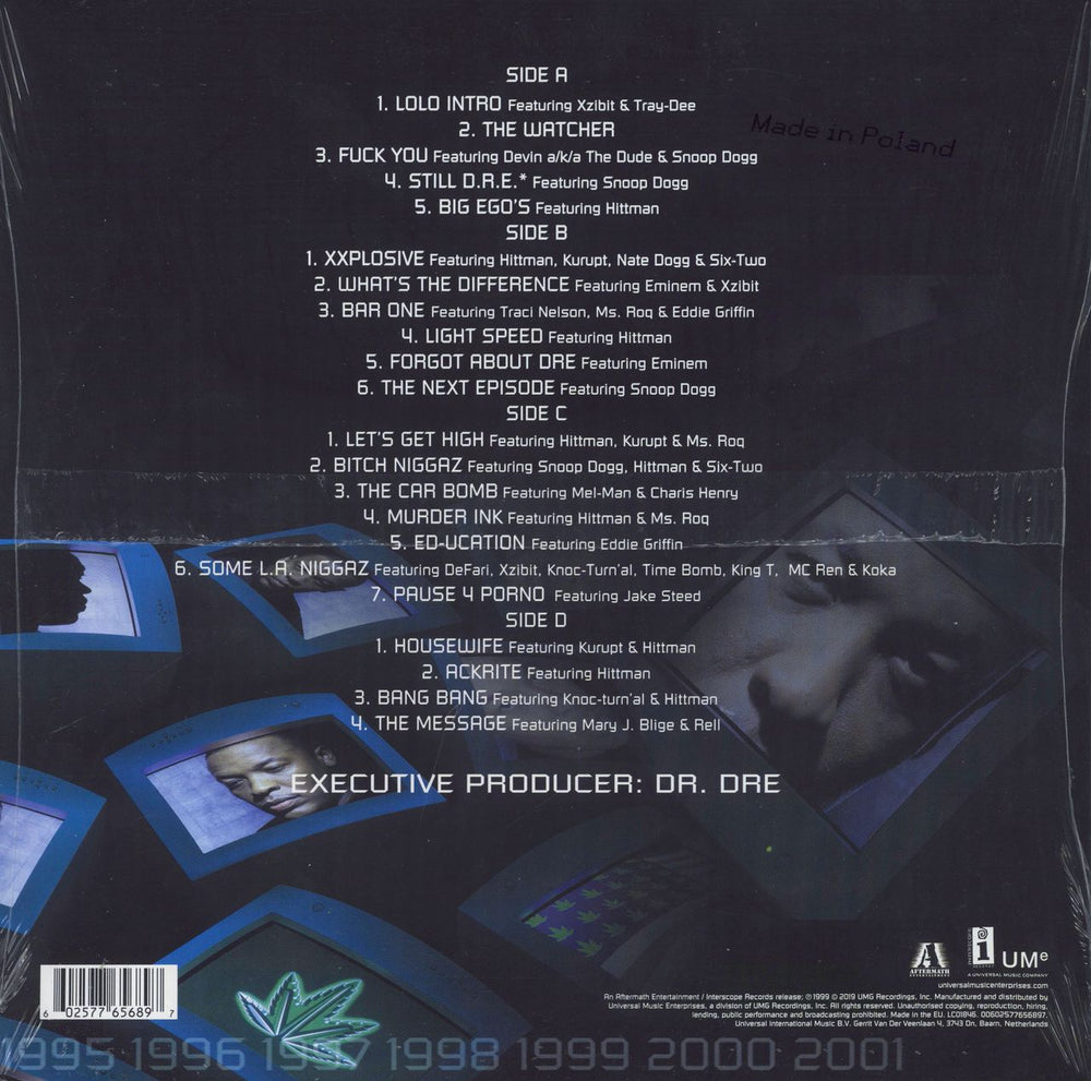 Dr Dre 2001 (Two Thousand and One) UK 2-LP vinyl record set (Double LP Album)