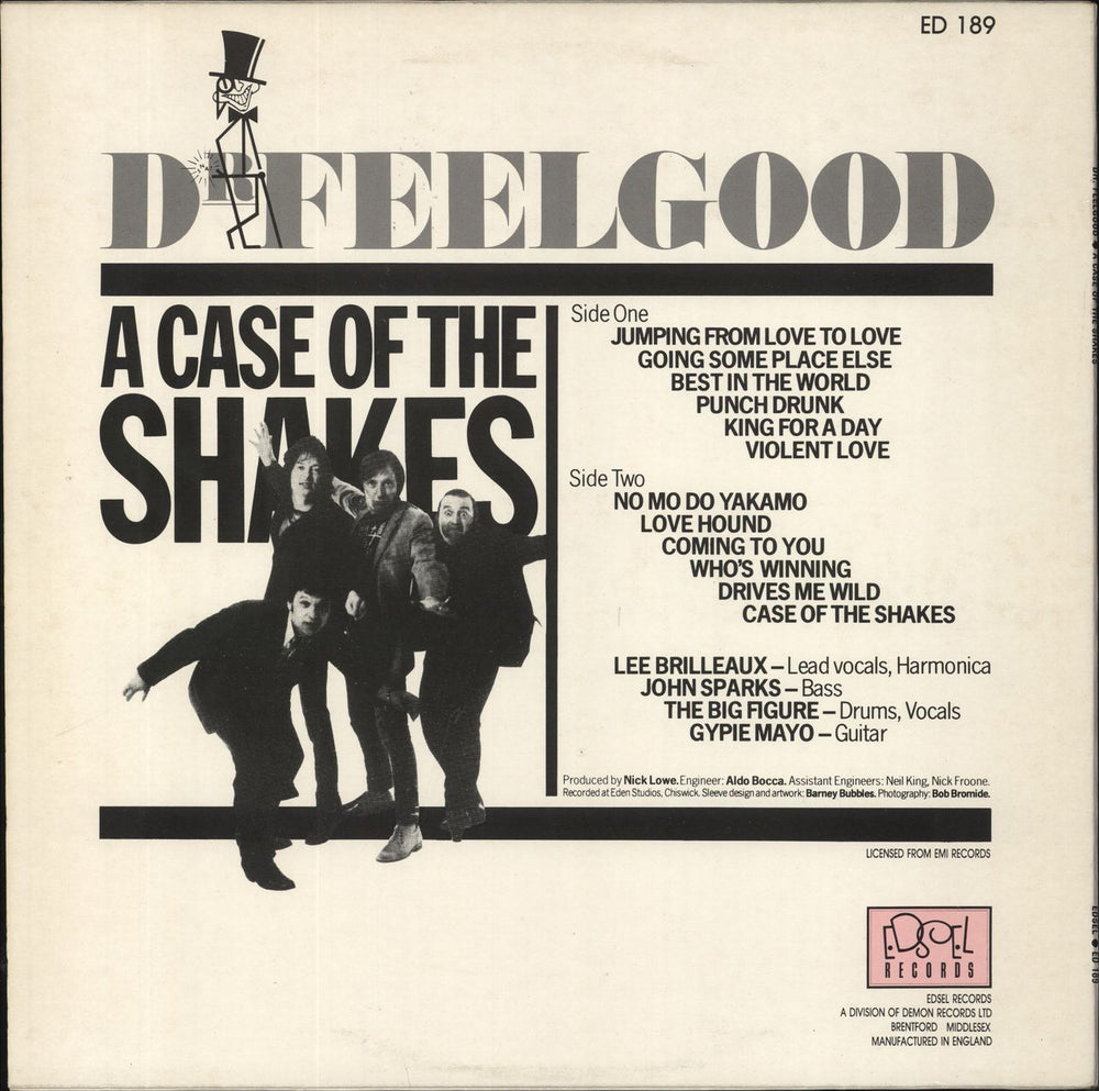 Dr Feelgood A Case Of The Shakes UK vinyl LP album (LP record)