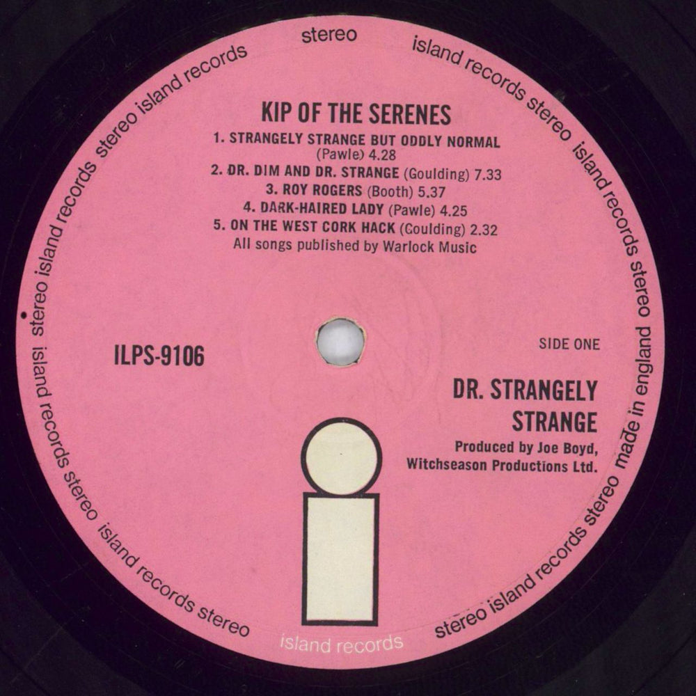 Dr Strangely Strange Kip Of The Serenes - Pink 'i' Label UK vinyl LP album (LP record) DRSLPKI748332