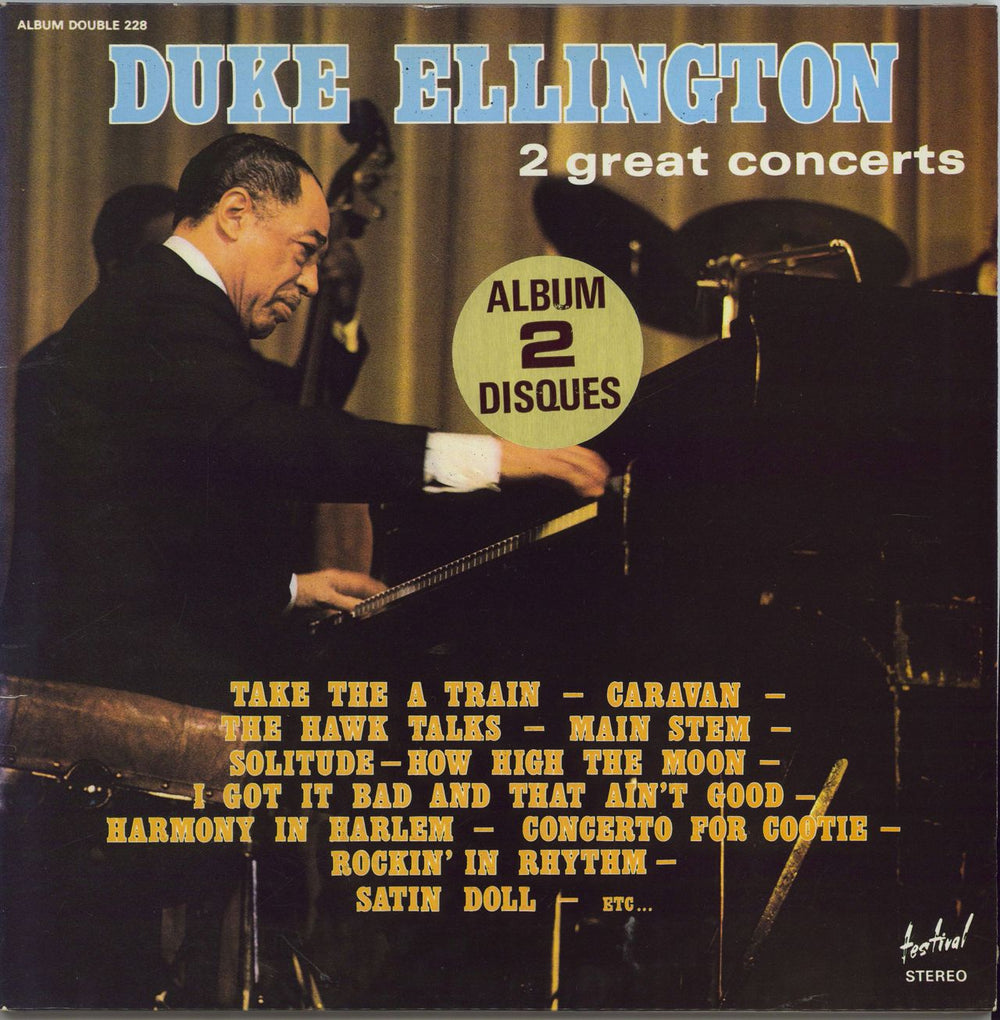 Duke Ellington 2 Great Concerts French 2-LP vinyl record set (Double LP Album) ALBUM228