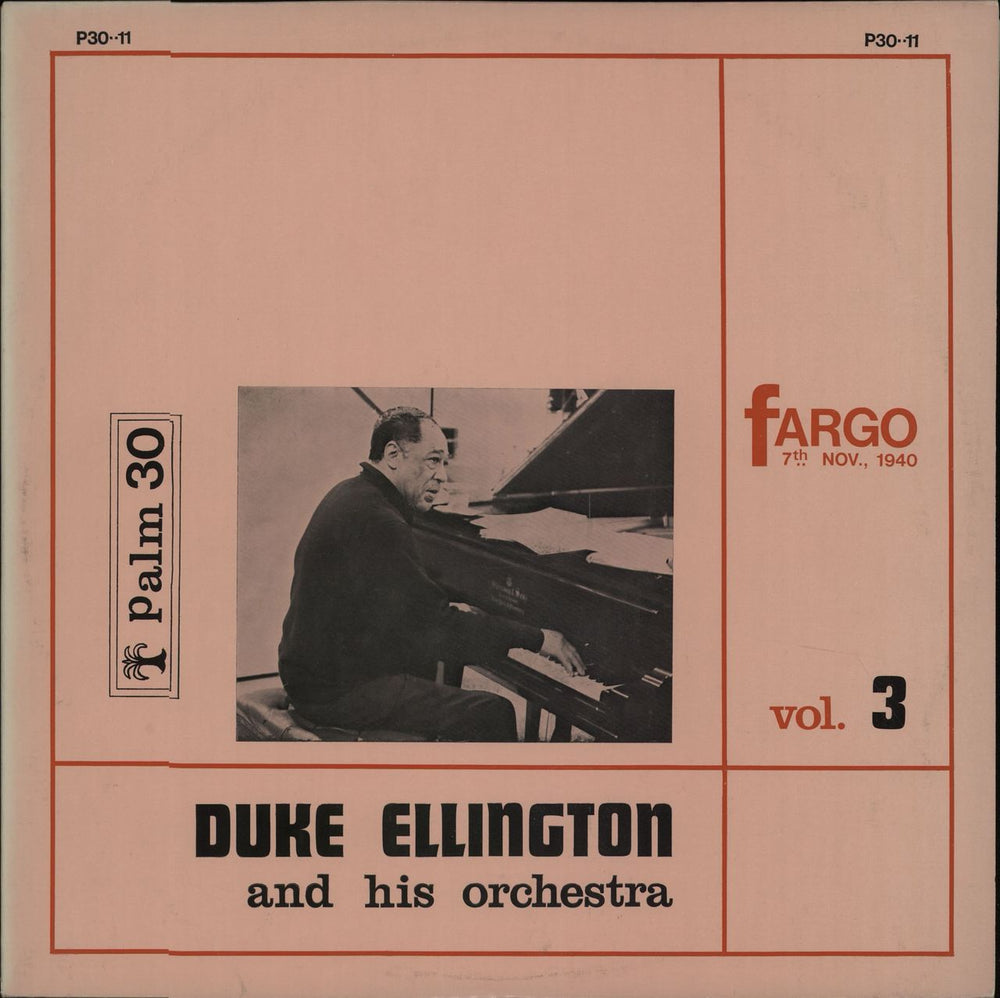 Duke Ellington Fargo 7th Nov, 1940 UK 3-LP vinyl record set (Triple LP Album)