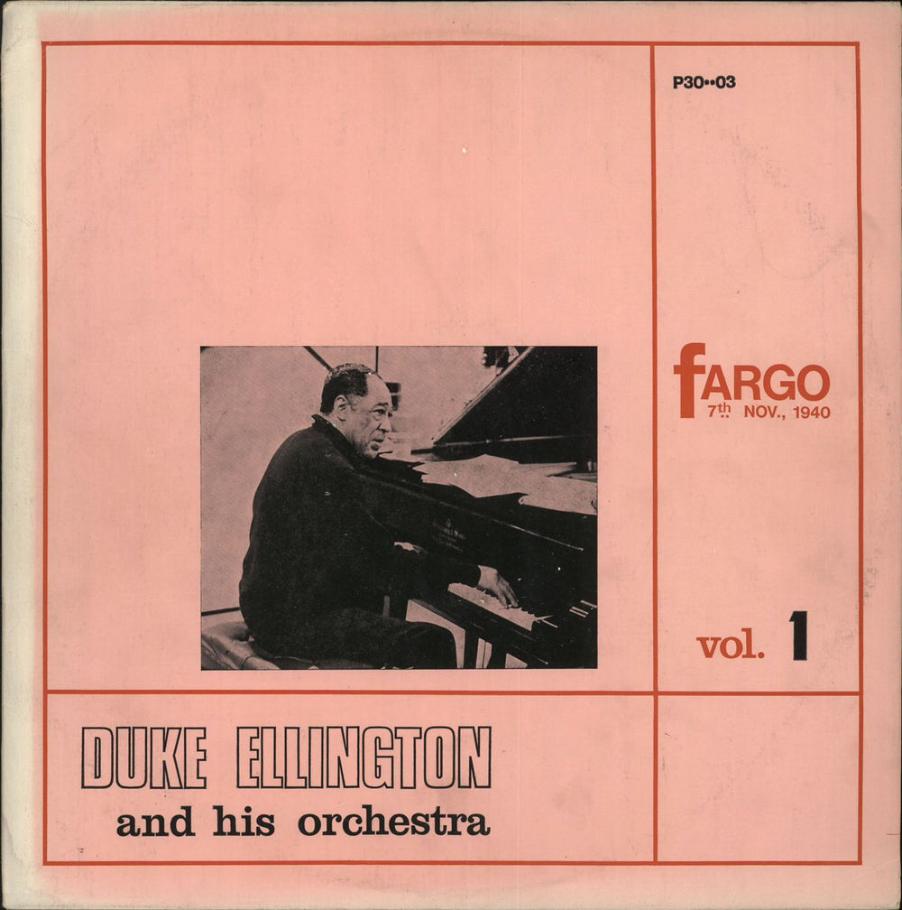 Duke Ellington Fargo 7th Nov, 1940 UK 3-LP vinyl record set (Triple LP Album) P30-03/09/11