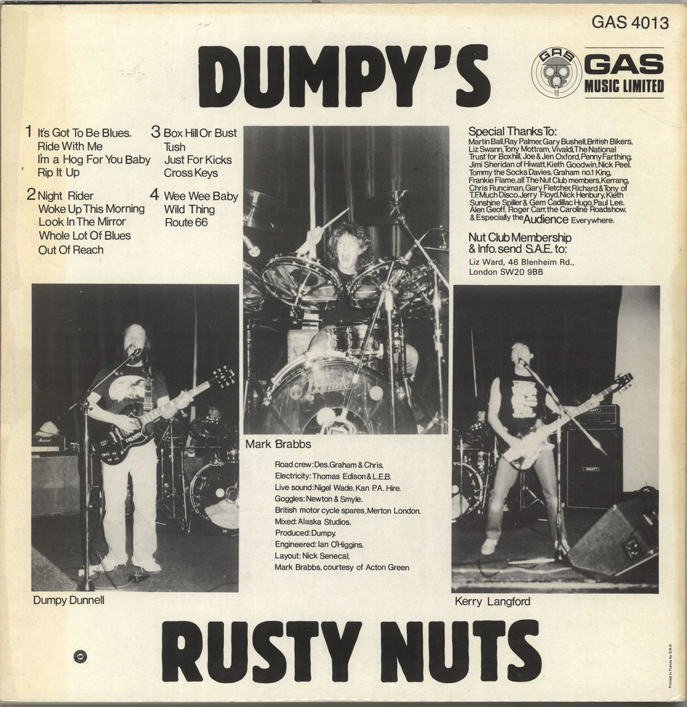 Dumpy's Rusty Nuts Somewhere In England French 2-LP vinyl record set (Double LP Album)