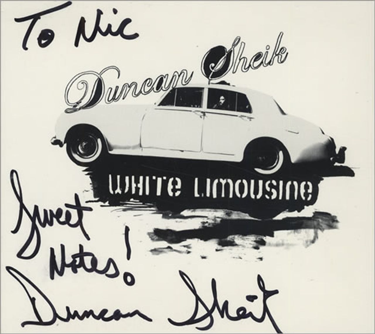 Duncan Sheik White Limousine - Autographed US Promo 2-disc CD/DVD set 01143-1086-2