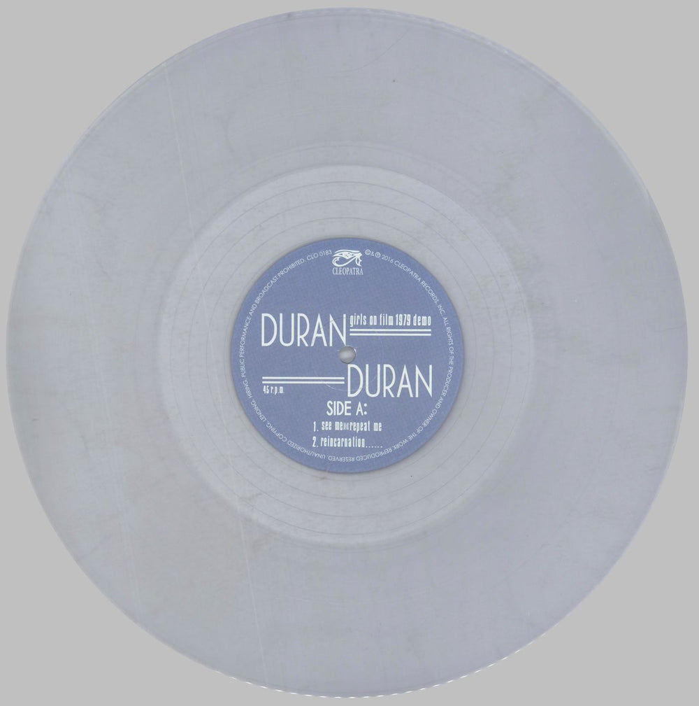 Duran Duran Girls On Film 1979 Demo - Clear Vinyl US 12" vinyl single (12 inch record / Maxi-single) DDN12GI822169