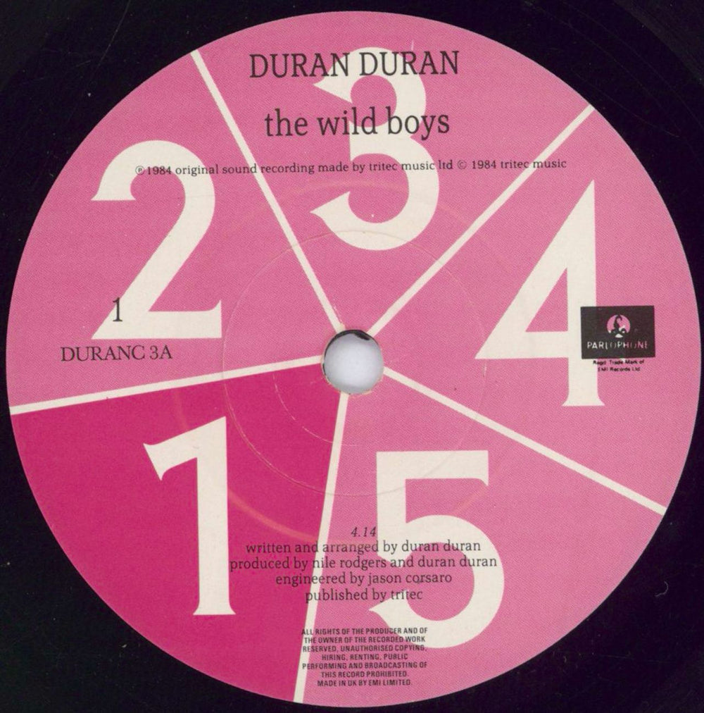 Duran Duran The Wild Boys - Nick Rhodes + Promo Stickered UK 7" vinyl single (7 inch record / 45) DDN07TH777789