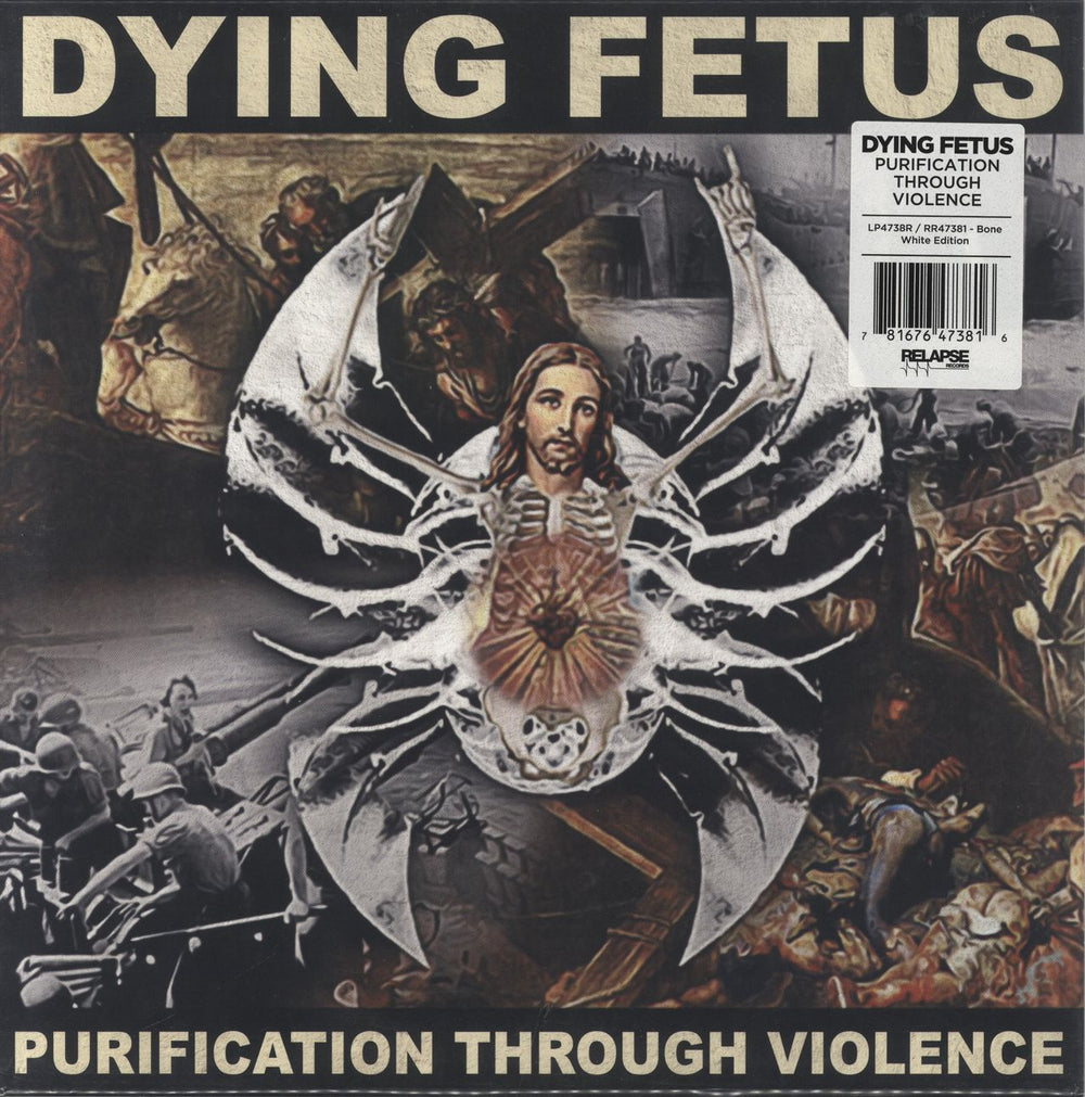 Dying Fetus Purification Through Violence - Bone White vinyl US vinyl LP album (LP record) RR47381