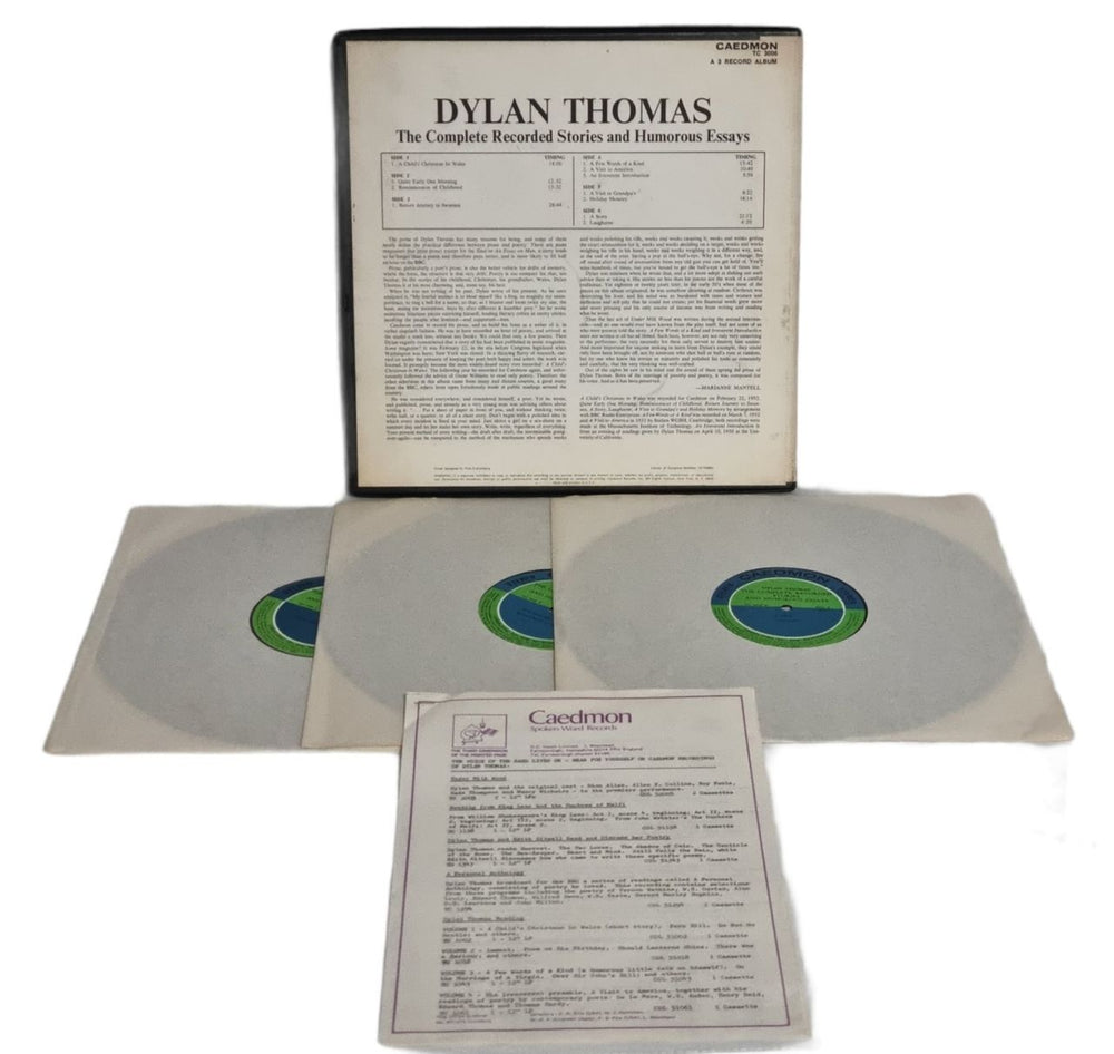 Dylan Thomas The Complete Recorded Stories And Humorous Essays US Vinyl Box Set DK5VXTH770782