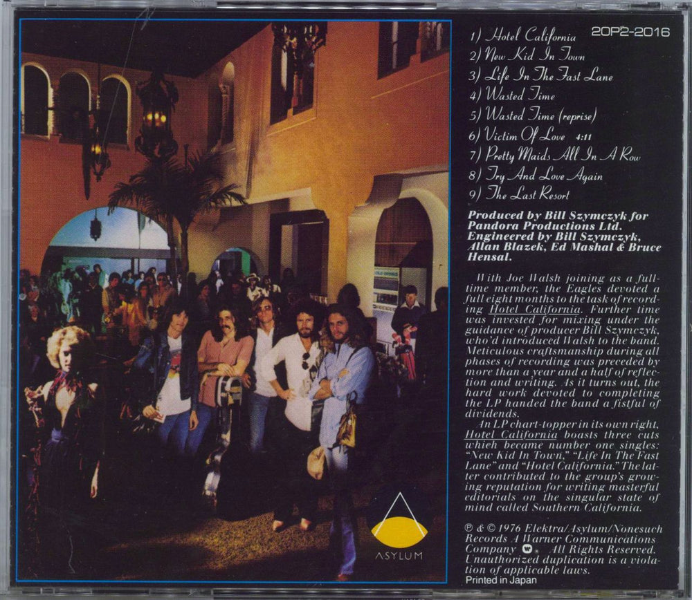 Eagles Hotel California Japanese CD album (CDLP) 4988014720168