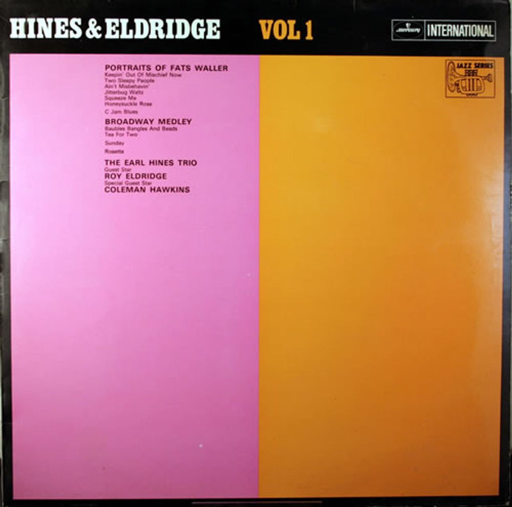 Earl Hines Hines & Eldridge Vol 1 UK vinyl LP album (LP record) SMWL21031