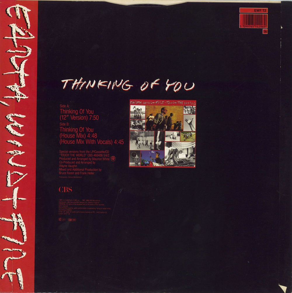 Earth Wind & Fire Thinking Of You UK 12" vinyl single (12 inch record / Maxi-single)