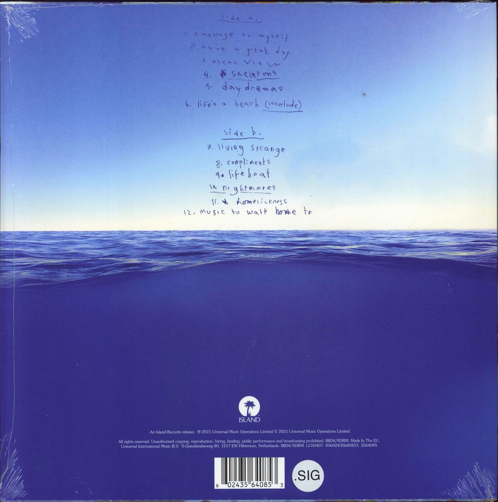 Easy Life Life's A Beach - Transparent Blue - Autographed - Sealed UK vinyl LP album (LP record) 602435640853