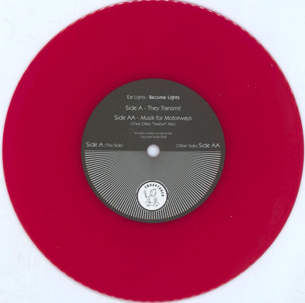 Eat Lights Become Lights They Transmit - Red Vinyl UK 7" vinyl single (7 inch record / 45) I-W07TH806799