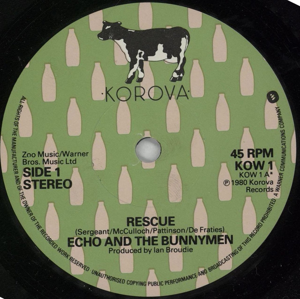 Echo & The Bunnymen Rescue - 2nd UK 7" vinyl single (7 inch record / 45) ECH07RE756164