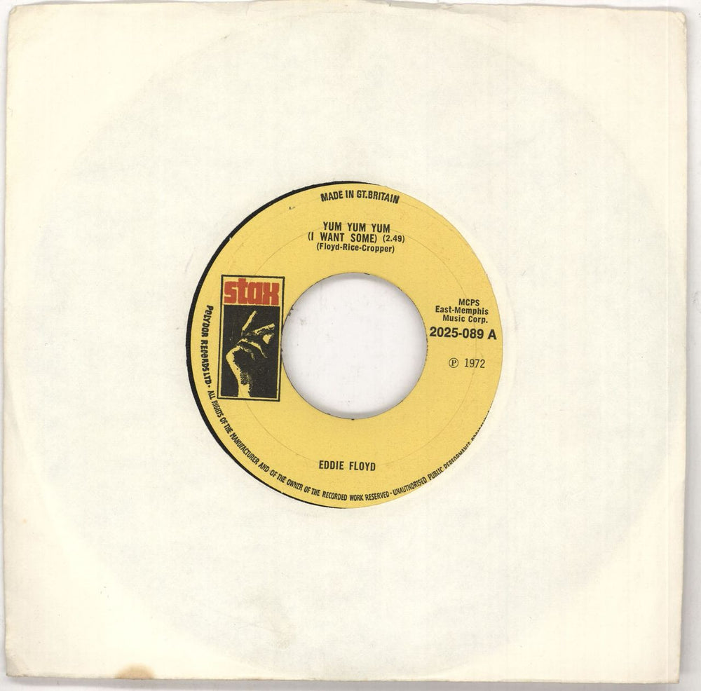 Eddie Floyd Yum Yum Yum (I Want Some) UK 7" vinyl single (7 inch record / 45) 2025-089